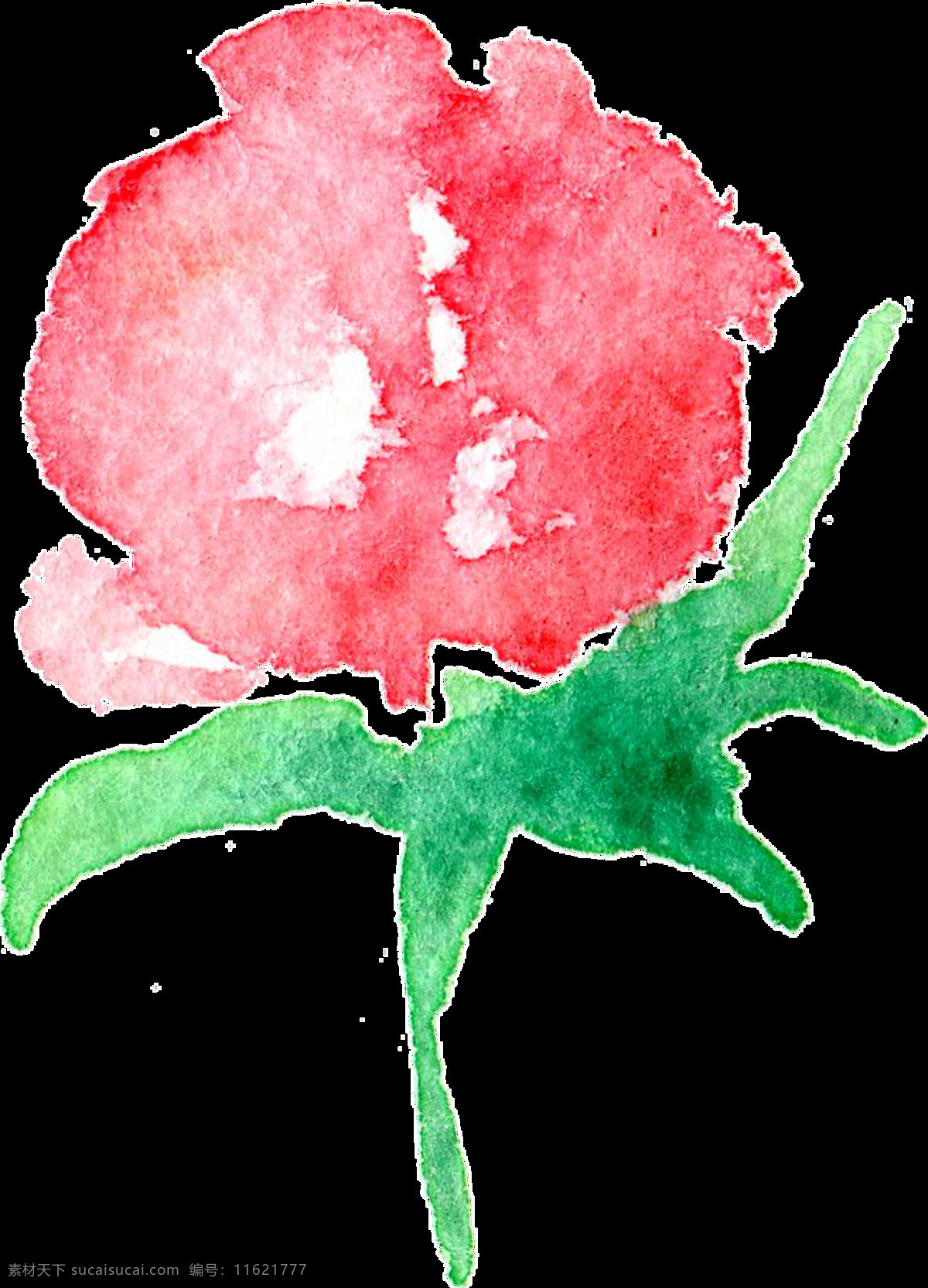 粉红 玫瑰 卡通 透明 花束 叶片 透明素材 免扣素材 装饰图案