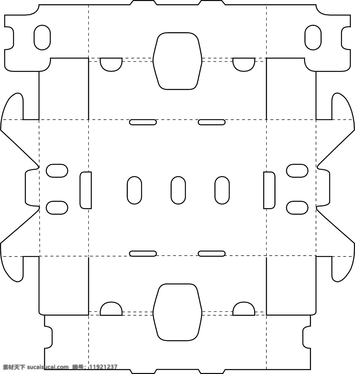 包装盒 展开 矢量图 盒子 外包装 矢量 纸盒折叠图