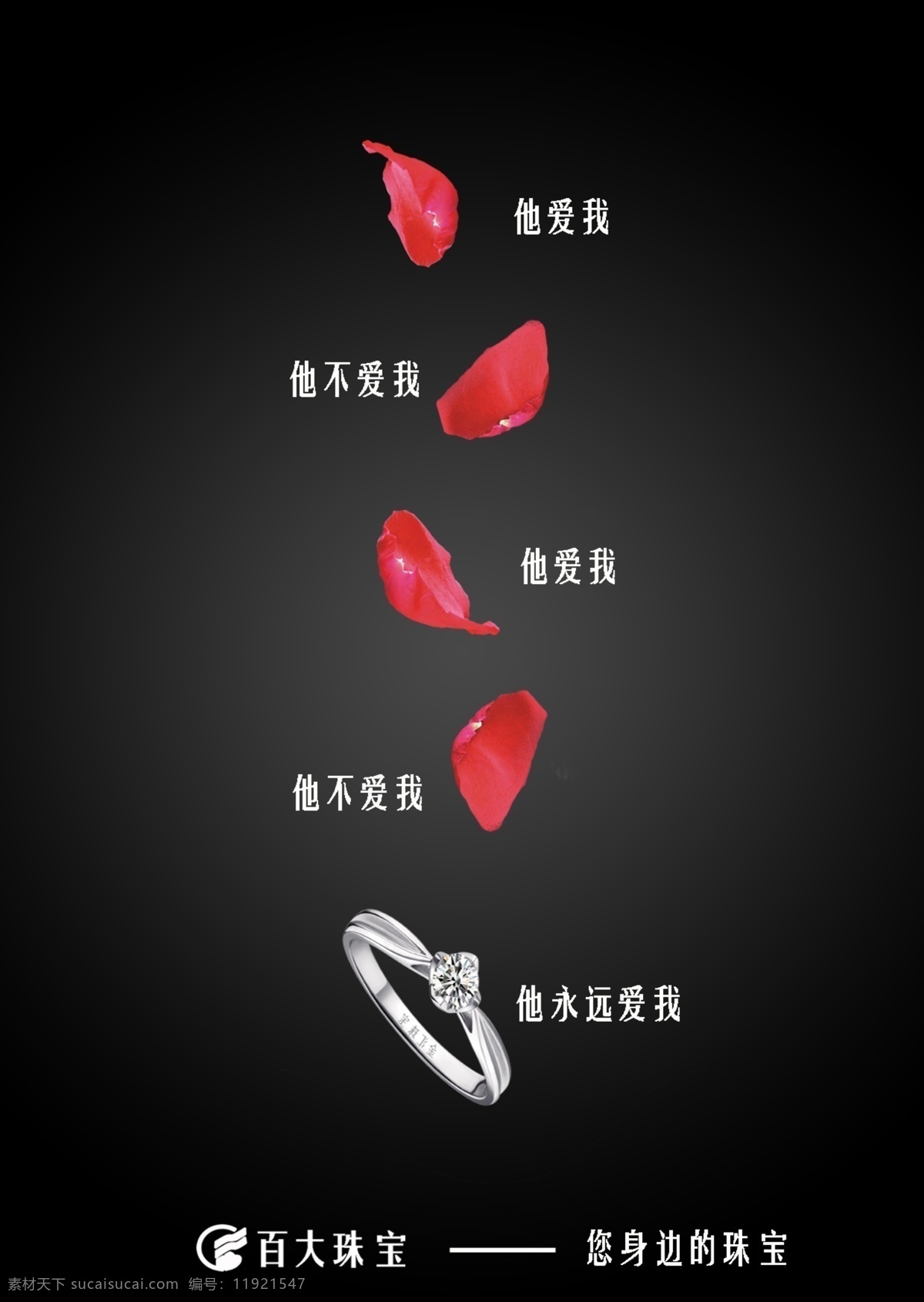 分层 爱情 玫瑰花瓣 情人节 情人节海报 源文件库 珠宝 钻戒 海报 模板下载 psd源文件