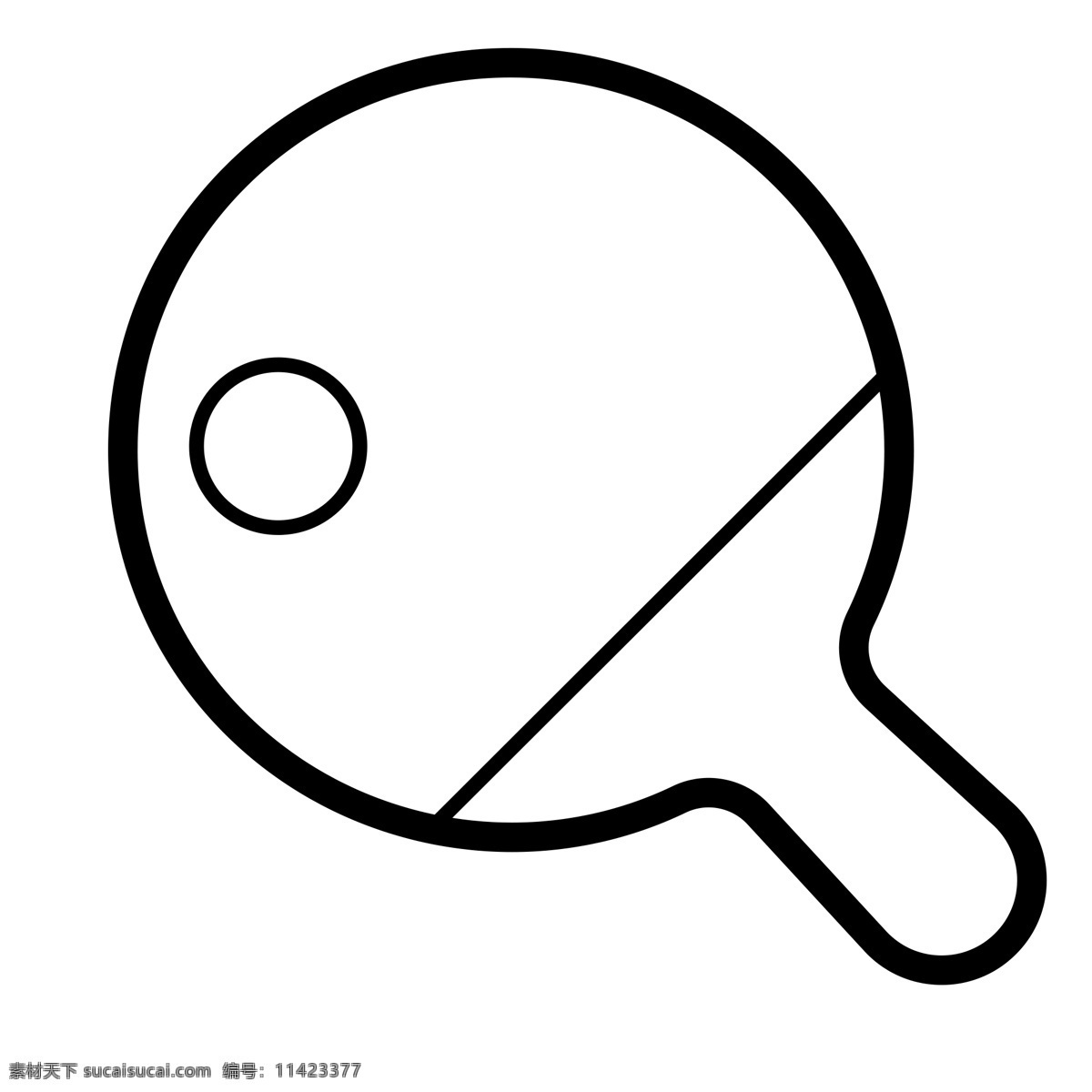 黑色 创意 乒乓球 拍子 元素 扁平化 ui 图标 线稿 运动 锻炼 体育 活动 圆球