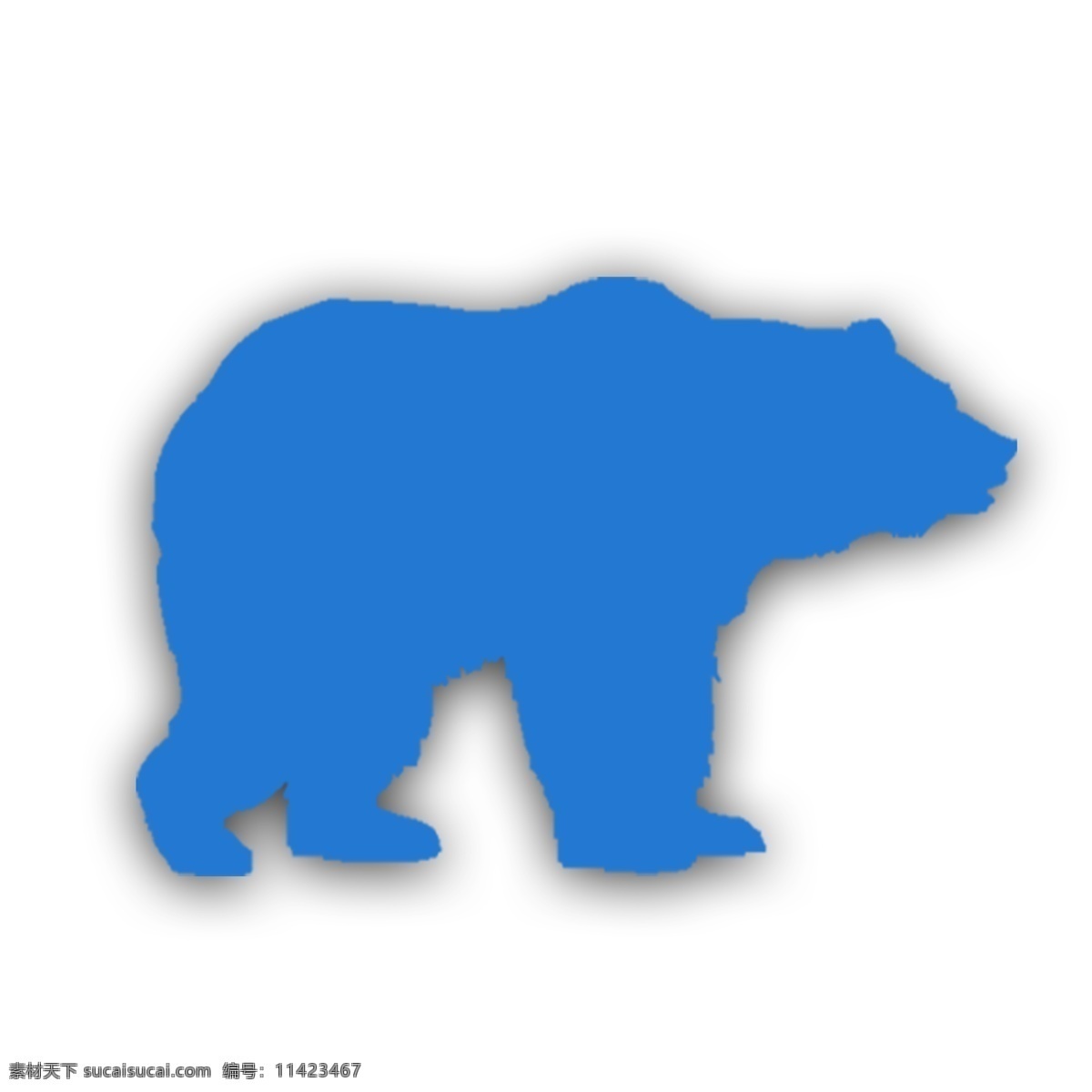 蓝色北极熊 蓝色 北极熊 影子