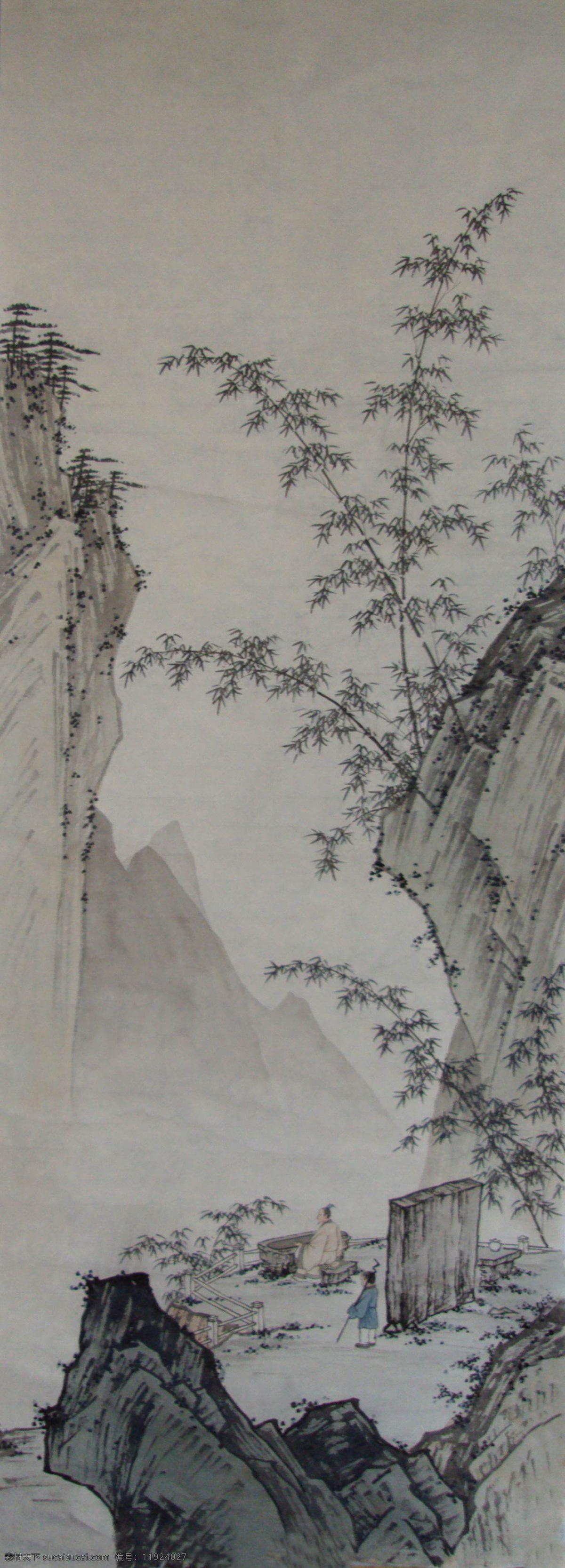 山水画 国画 中国画 山水国画 国画山水 写意画 彩墨山水画 书法 大师作品 风景画 写意 写意国画 国画写意 墨迹 水墨画 绘画 树木 植物 山峰 山 云雾 奇峰 竹子 绘画书法 文化艺术