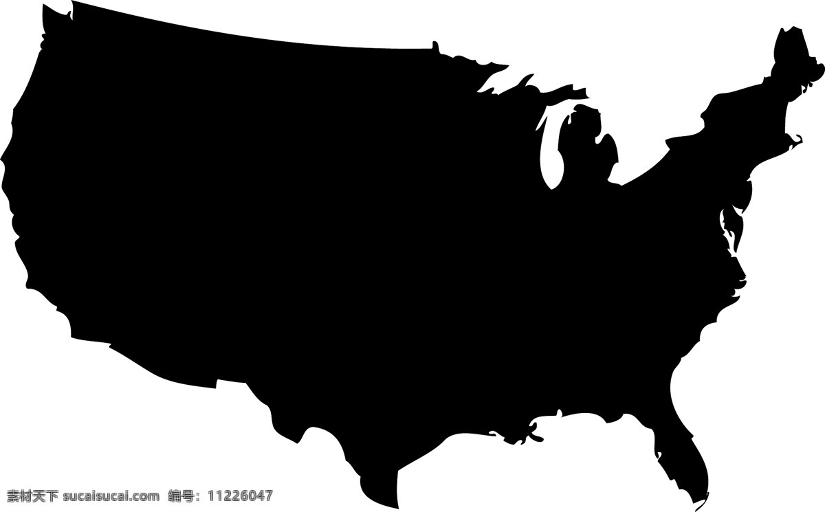 美国 地图 剪影 矢量 联合的 状态 矢量图 其他矢量图