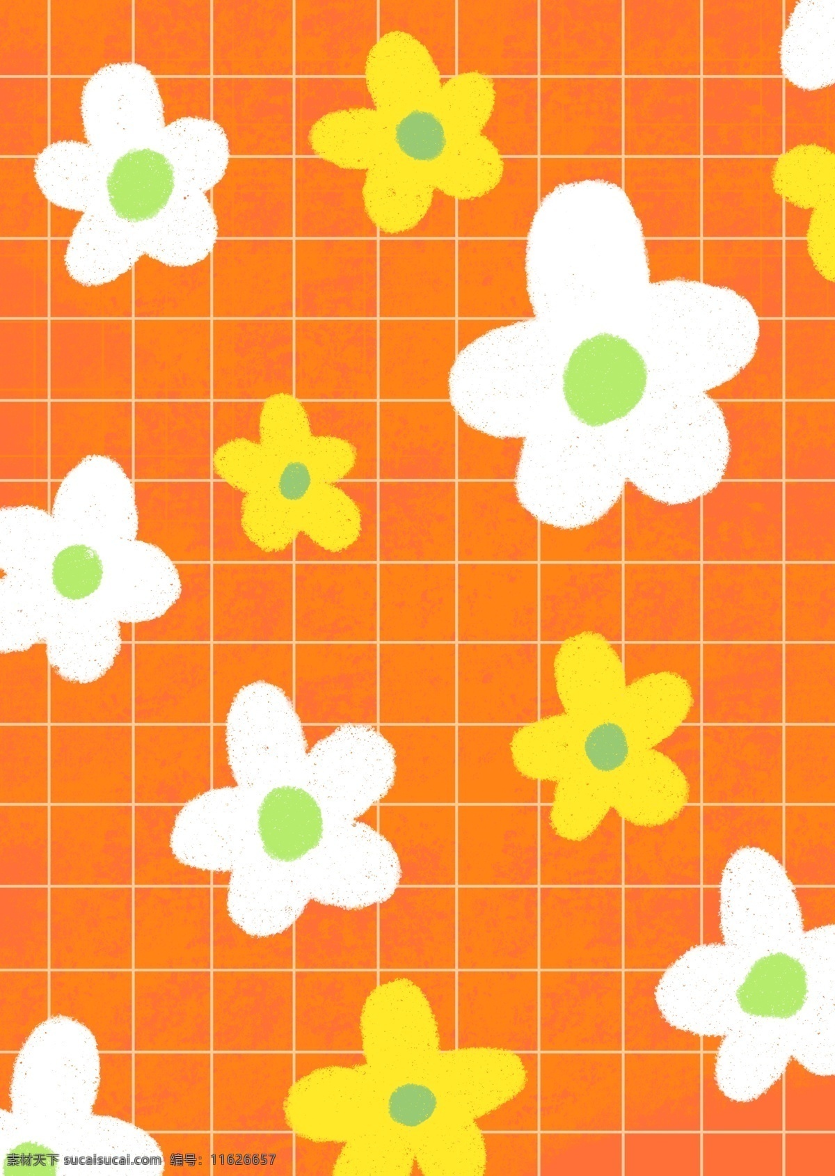 小 清新 花卉 背景 插画 小清新 可爱