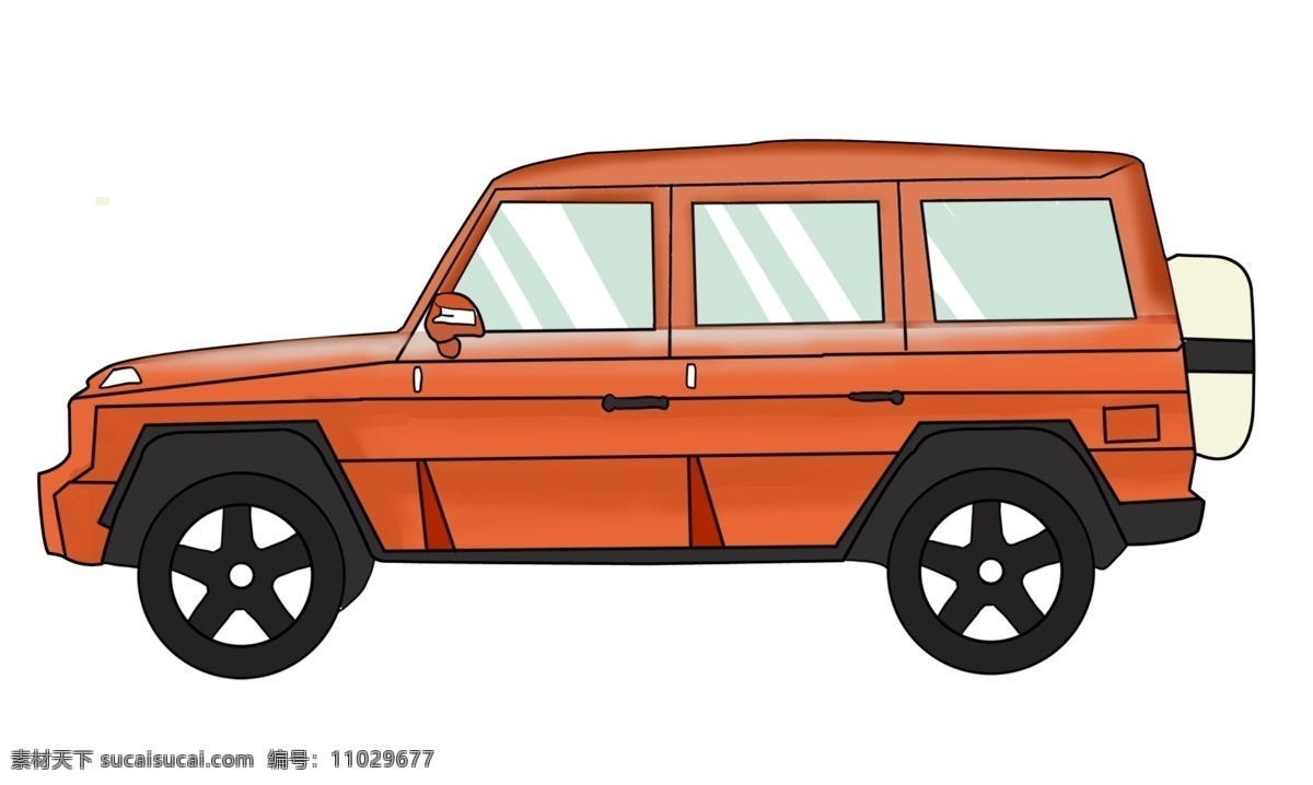 橙色 汽车装饰 插画 橙色的汽车 漂亮的汽车 创意汽车 立体汽车 精美汽车 载客汽车 运输汽车 汽车插画