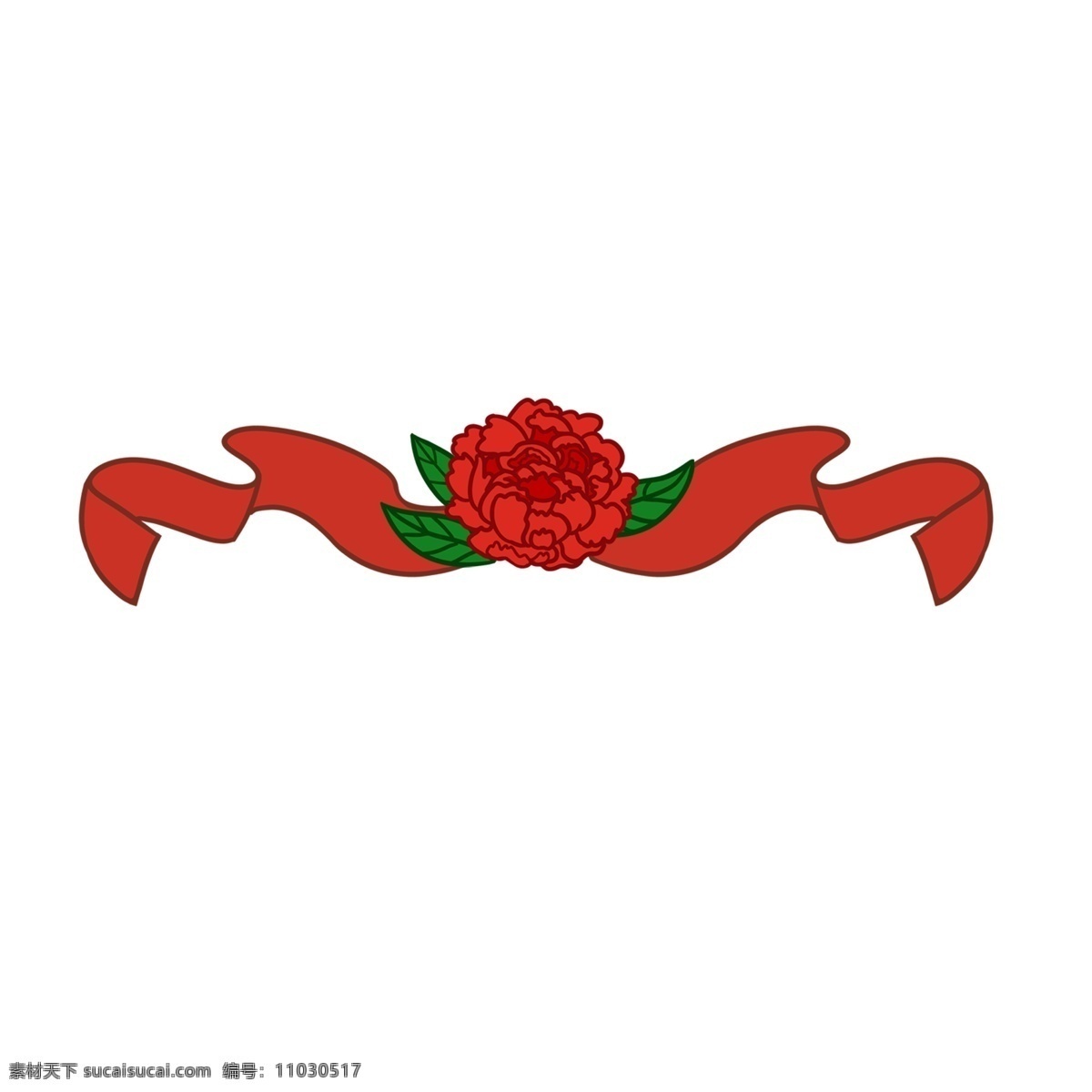 红色花边 节日装饰 天猫 淘宝 电商 卡通插图 创意卡通下载 插图 png图下载