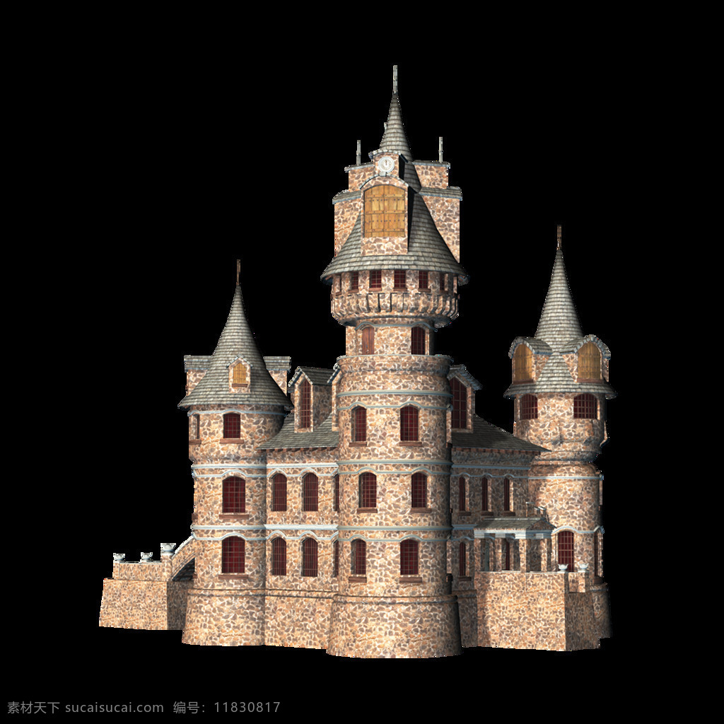 古代 城堡 尖顶 元素 欧式 古堡 免抠 大气