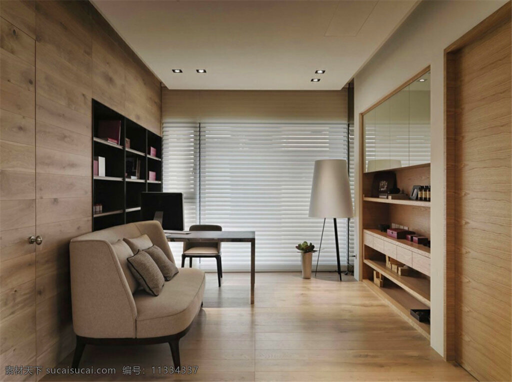 现代 雅致 客厅 黑色 书柜 室内装修 效果图 黑色柜子 客厅装修 木地板 浅色沙发