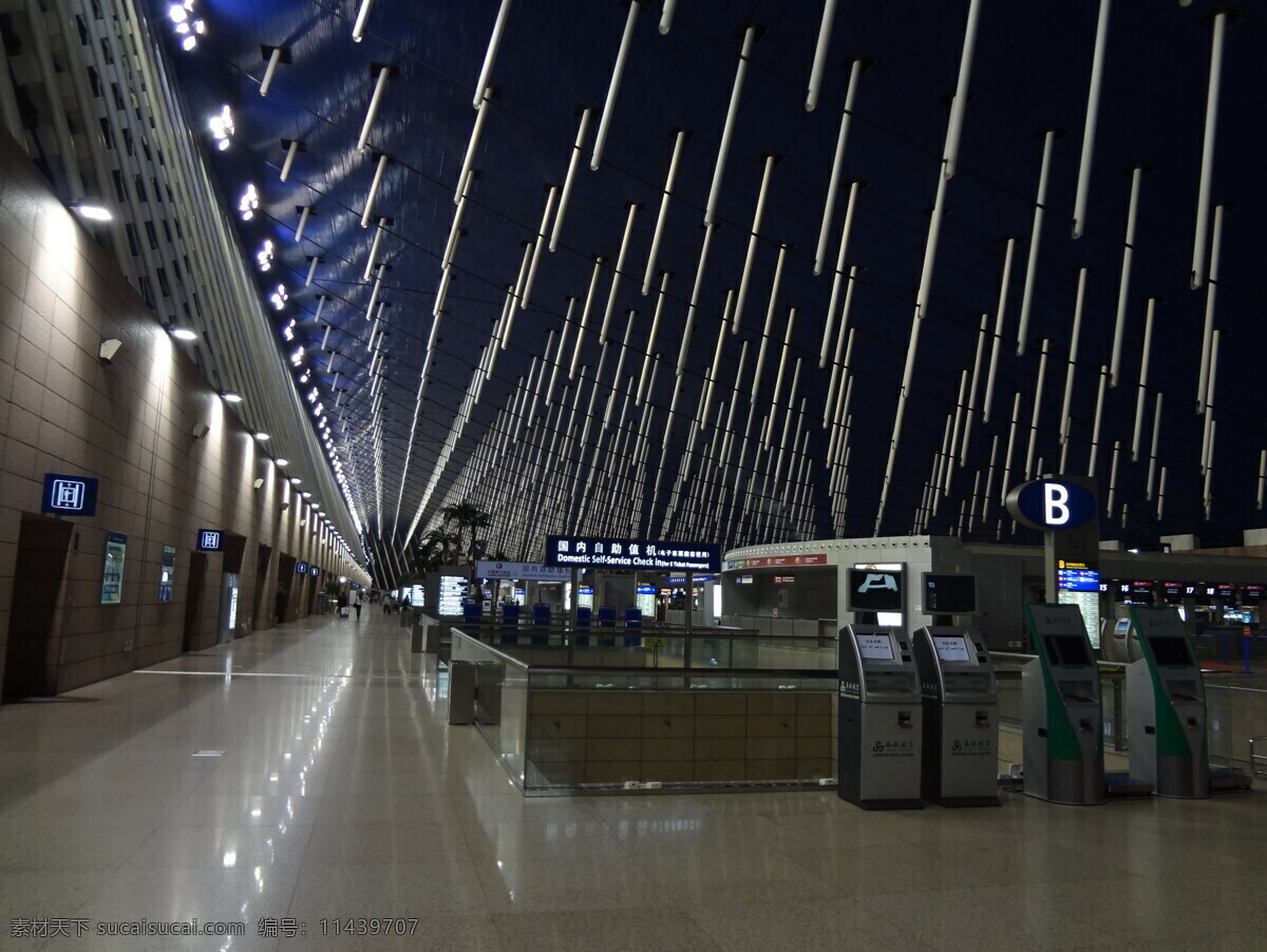 浦东机场 灯光 家装 交通工具 现代科技