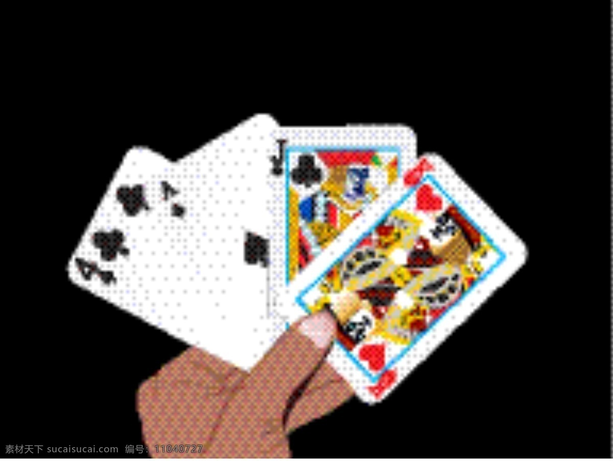 在手 抽象 扑克牌 向量 集 黑色