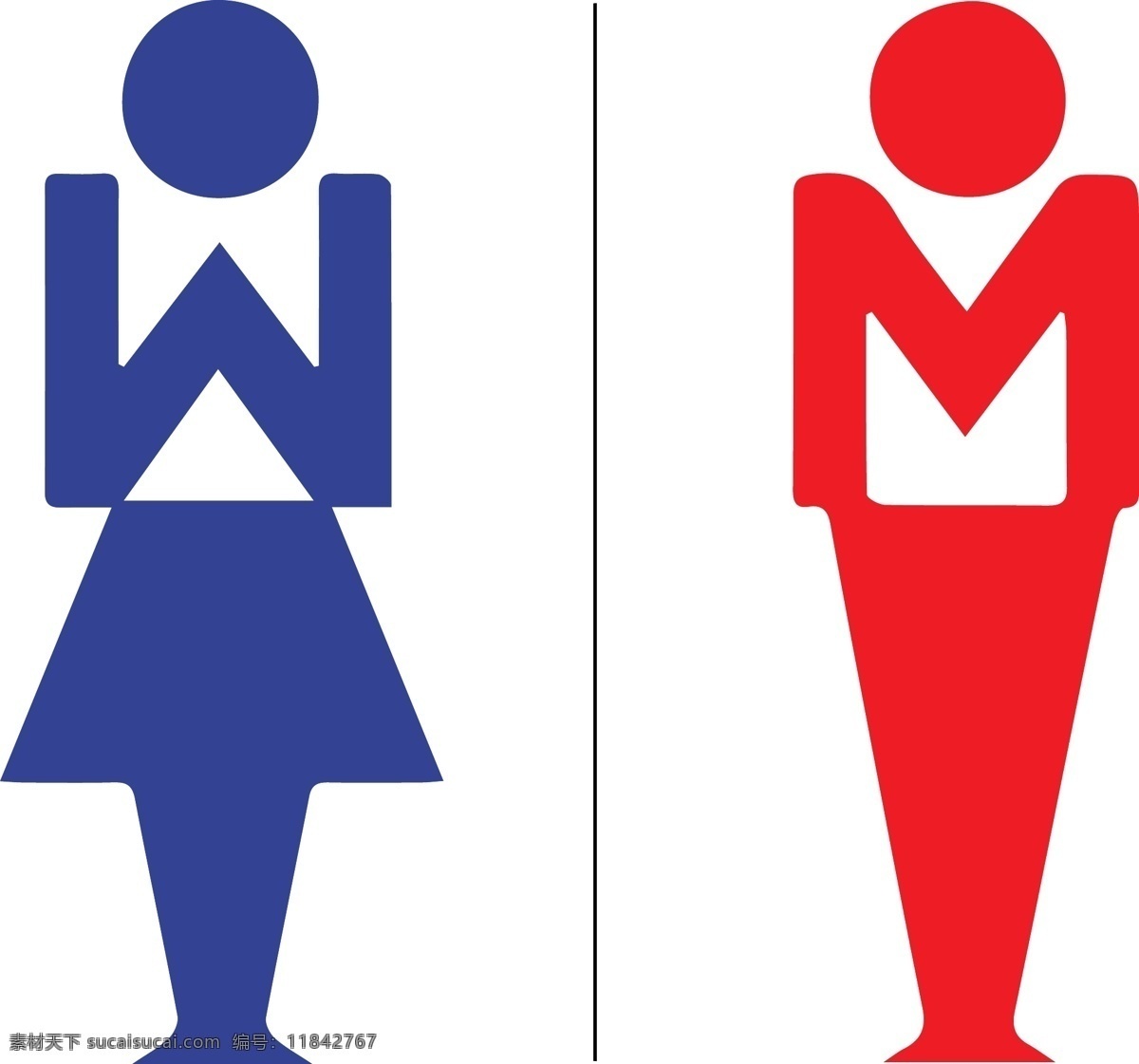 简约 方形 公共场所 性别 男女 标志 免 抠 性别男 性别女 符号 厕所 卫生间