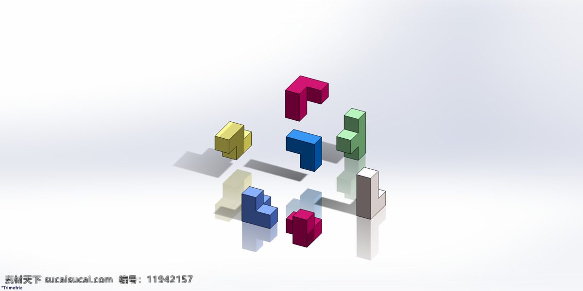 方块免费下载 立方体 拼图 玩具 3d模型素材 其他3d模型