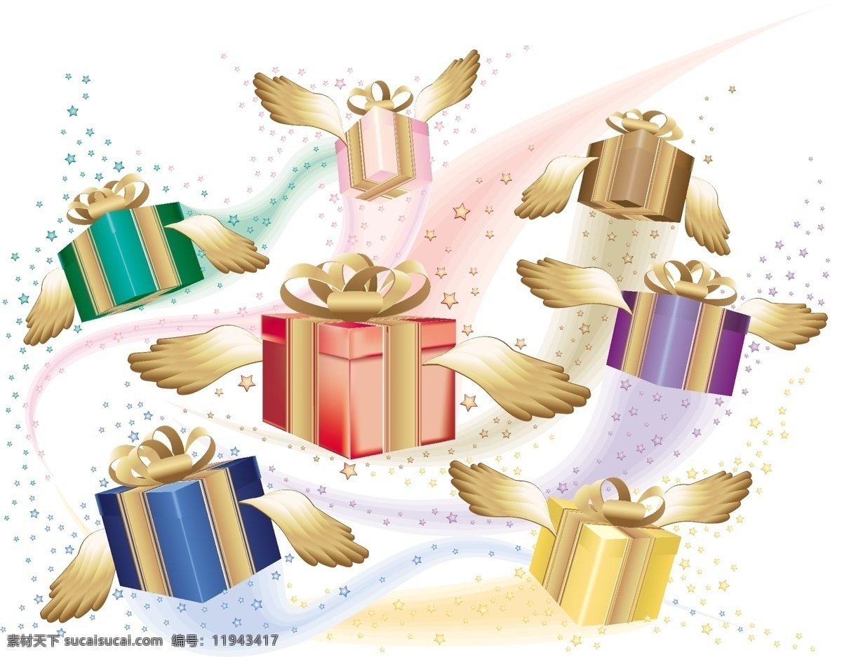 礼物 盒子 矢量 eps格式 彩带 蝴蝶结 节日 生日 矢量素材 送礼 矢量图 其他矢量图