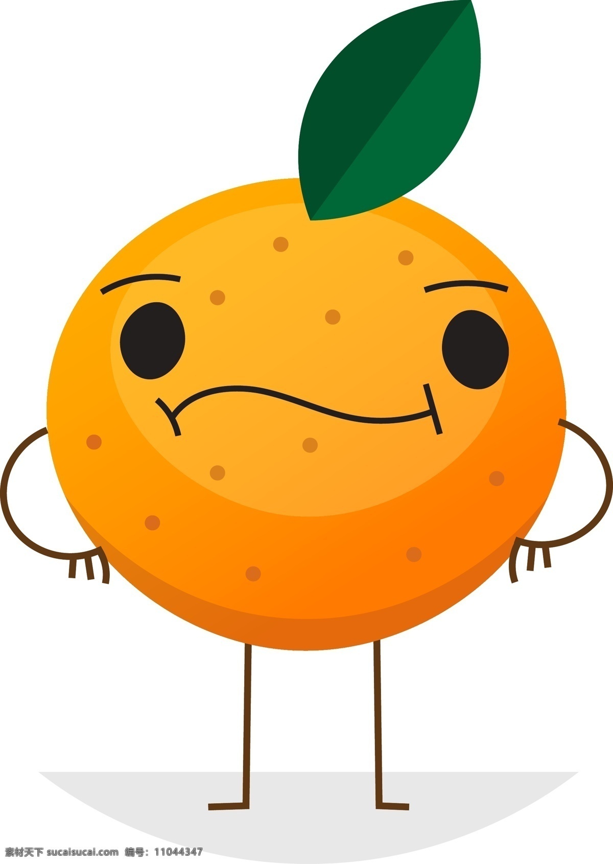 矢量 手绘 卡通 橘子 卡通橘子 手绘橘子 卡通水果 水果人物 手绘水果