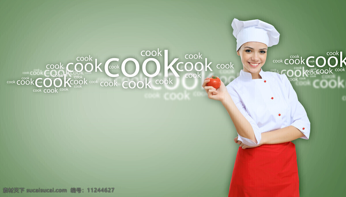 手 番茄 厨师 美女图片 美女 美女厨师 烹饪 职业女性 商务人士 人物图片