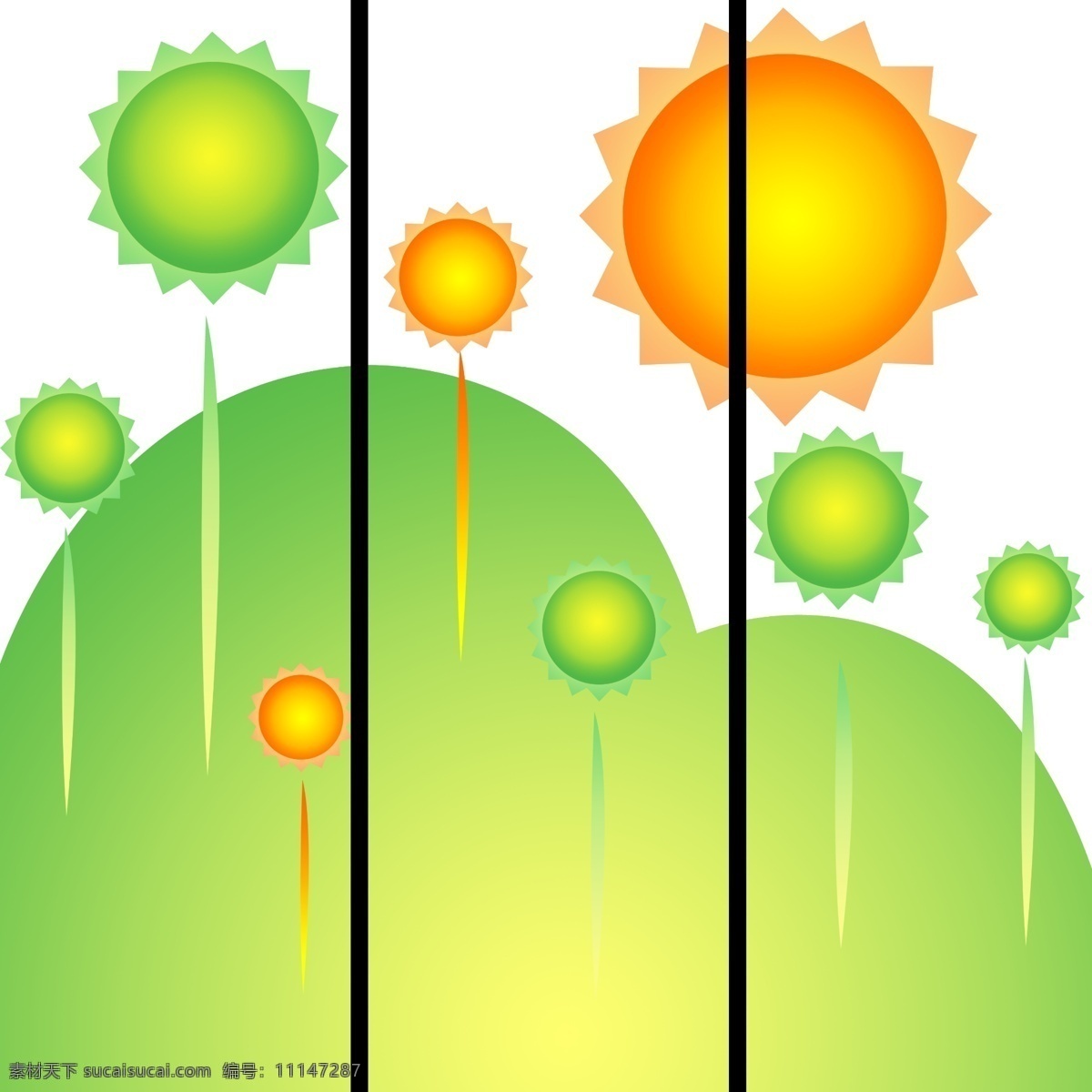 广告设计模板 卡通 可爱 山 太阳 移门 移门图案 模板下载 移门卡通太阳 源文件 装饰素材