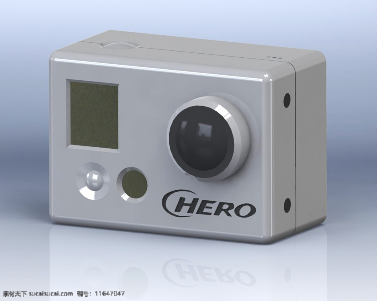 gopro 英雄 摄像机 视频 体育 hero2 3d模型素材 其他3d模型