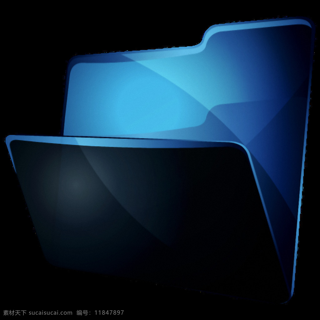 深蓝色 文件夹 图标 免 抠 透明 创意 个性 icon 图标素材 电脑 ico