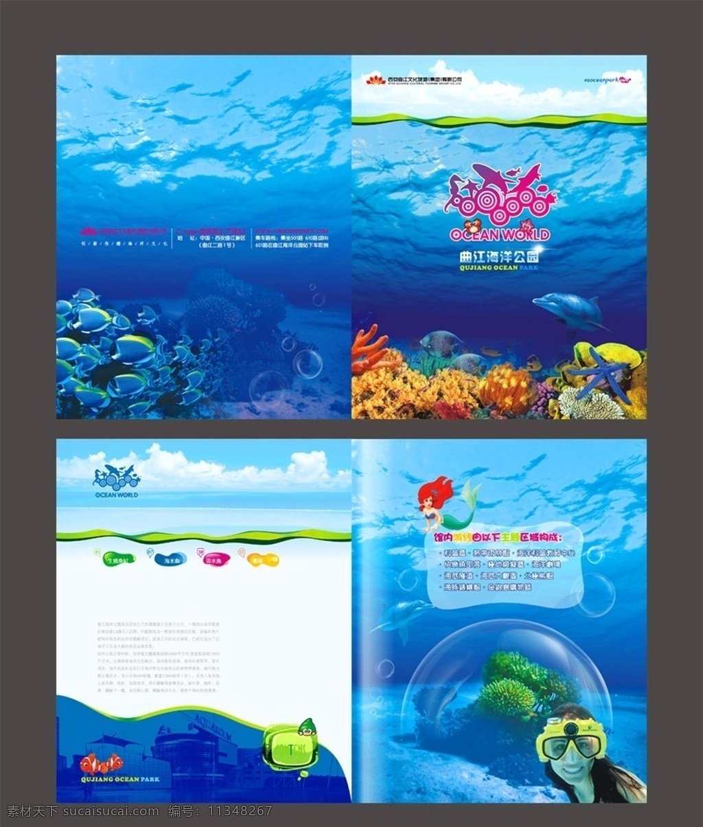 封套设计 海洋生物 深海世界 海洋馆封套 画册设计 矢量