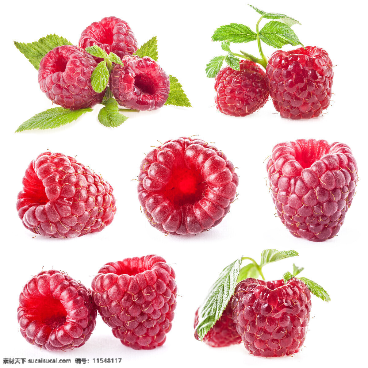 红色树莓特写 红色 树莓 水果 食物 美食 水果蔬菜 餐饮美食 白色