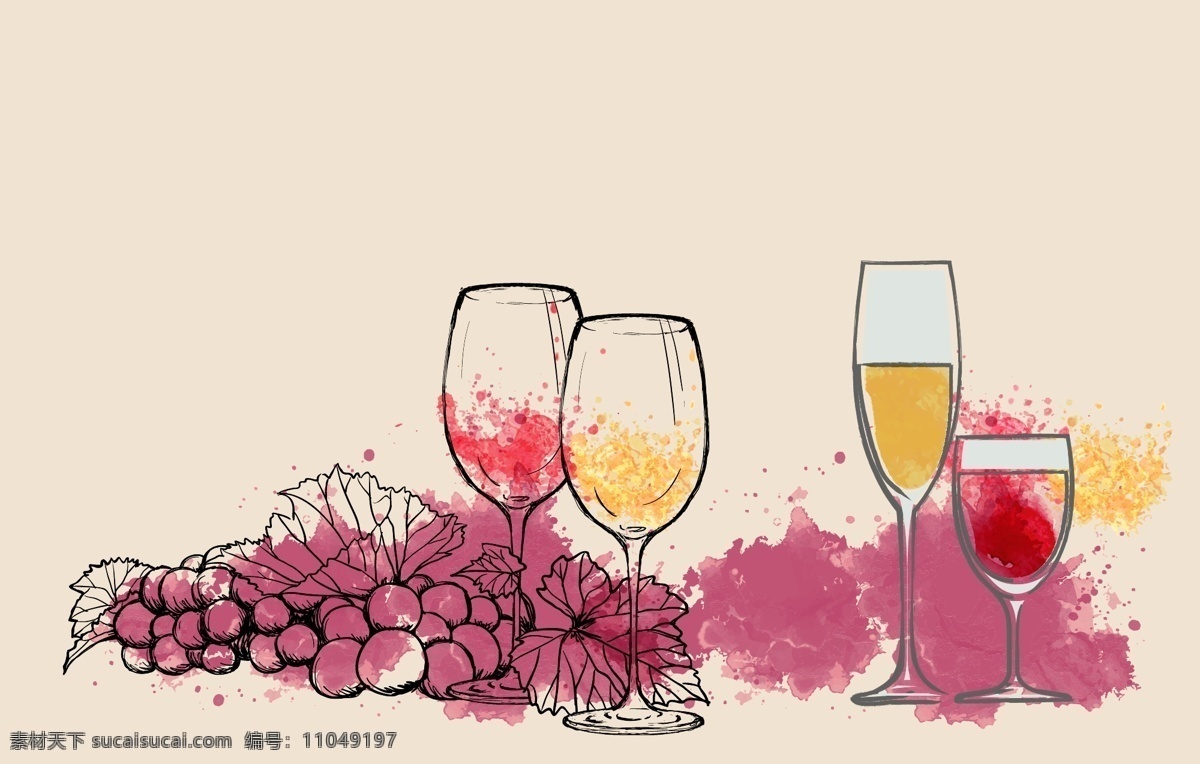红酒图片 高脚杯 葡萄酒 红酒 干红 干白 红葡萄酒 白葡萄酒 桃红葡萄酒 矢量葡萄酒 矢量葡萄 矢量酒杯 节日素材