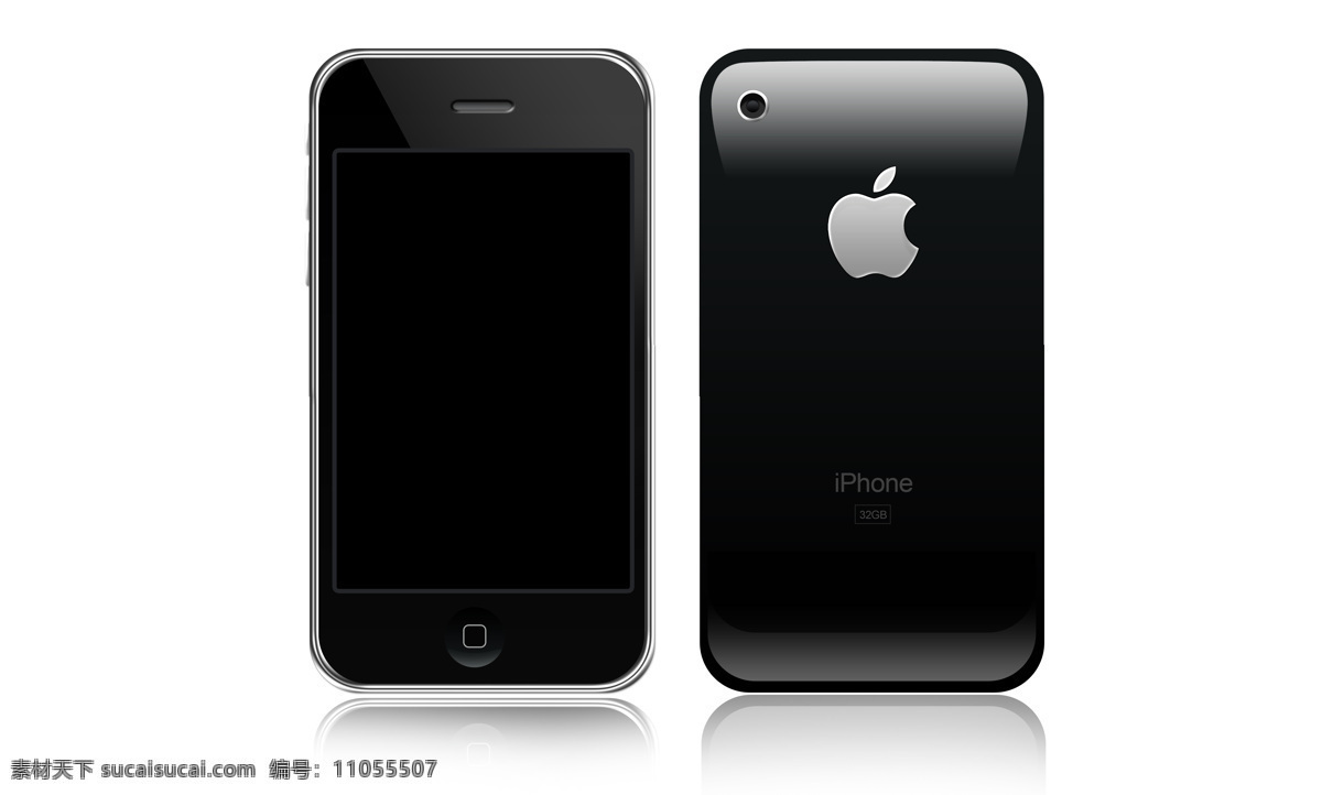 iphone 苹果 手机 苹果手机 正反面 黑色显示屏 高清 数码产品 现代科技
