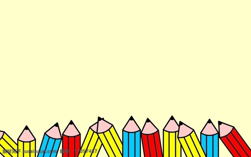 一堆歪铅笔 铅笔 笔 彩铅 彩色铅笔 童趣 幼儿园 儿童 墙画 背景 绘画 学生 写字 五彩 手绘 彩绘 无框画 简单 培训 底纹边框 背景底纹