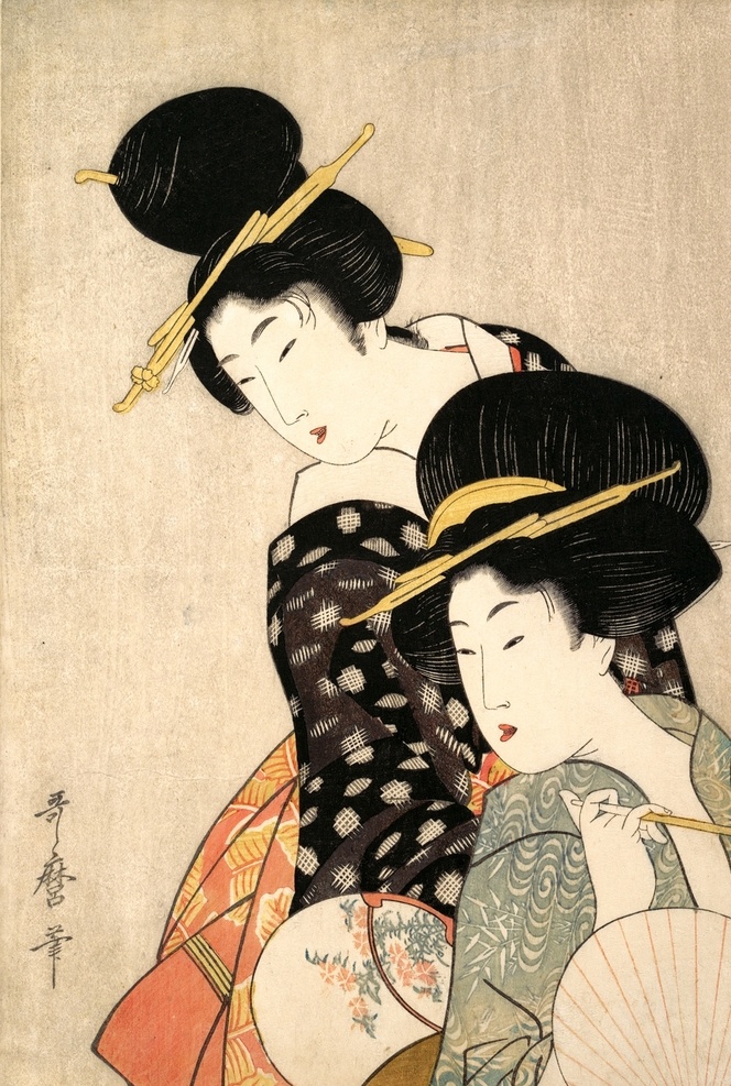 喜多 川 歌 麿 版画 喜多川歌麿 日式 浮世绘 和风 绘画 经典 文化艺术 传统文化