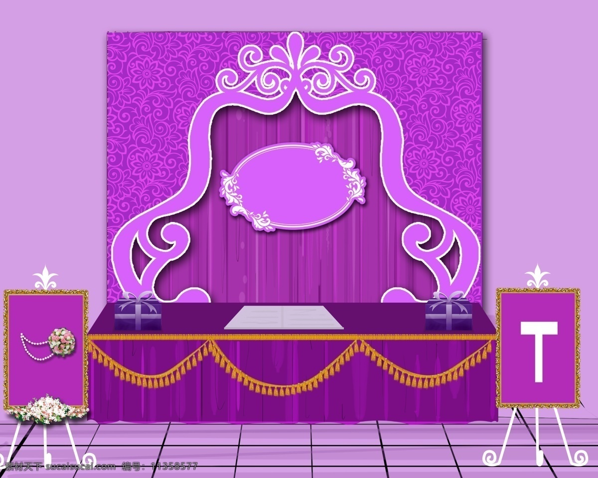 婚礼 效果图 婚礼效果图 婚庆 迎宾牌 紫色效果图 原创设计 其他原创设计