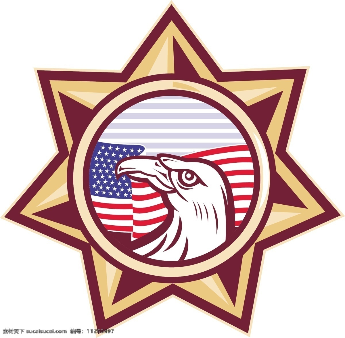 美国 鹰 星条旗 标志 星 白色