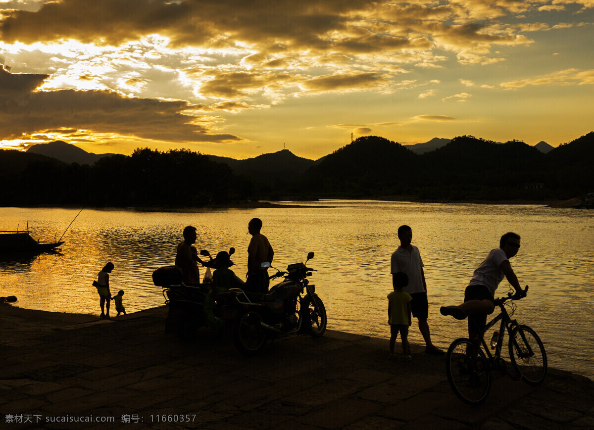码头 候 船 国内旅游 黄昏 剪影 旅游摄影 夏日 码头候船 丽水 大港头 psd源文件