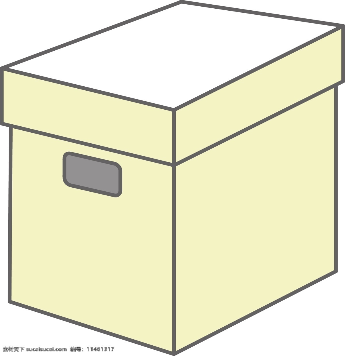 卡通 黄色 纸箱 插图 黄色的纸箱 收纳物品 办公用品 储放东西 包裹箱 牛皮收纳箱 立体储物箱