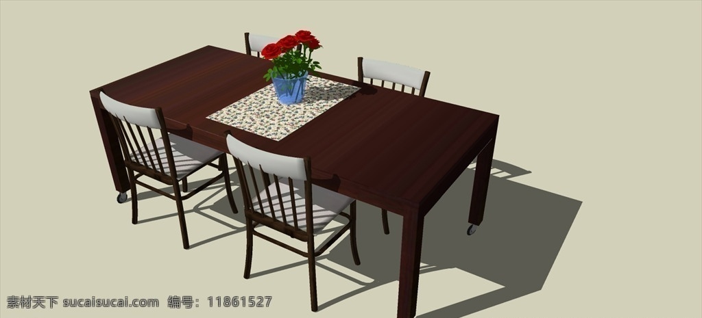 餐桌餐桌 办公桌 餐桌 办公用品 家具 模型 室内设计模型 su模型 3d设计 室内模型 skp