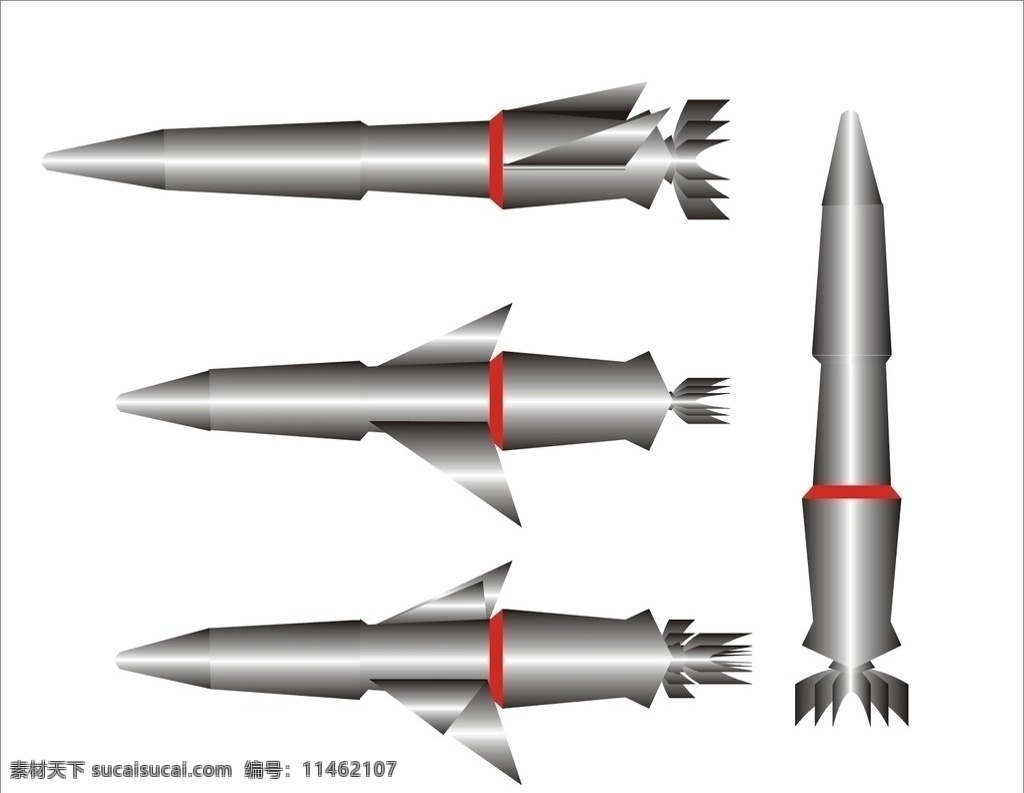 火箭导弹 现代科技 矢量