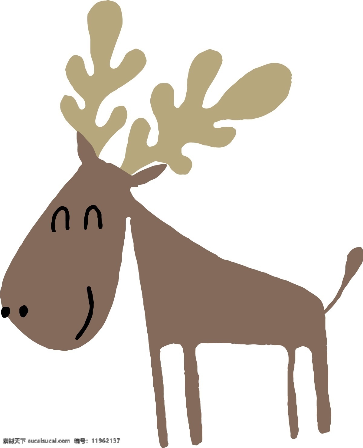 矢量 扁平 儿童画 可爱 驯鹿 矢量扁平 可爱动物 树木 幼儿园 墙绘 简单动物 春天 卡通 儿童 手抄报 可爱驯鹿 圣诞 免抠
