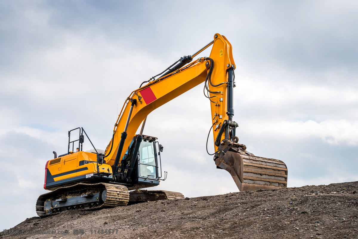 挖掘机 挖掘 挖土 工地 现场 建筑 现代科技 工业生产