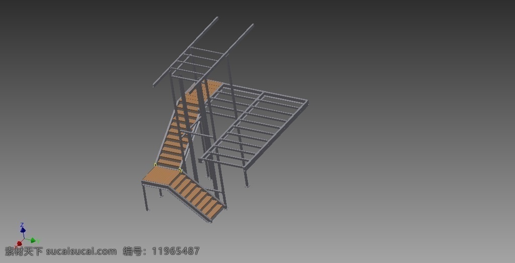 楼梯 和平台 楼梯和平台 3d模型素材 其他3d模型