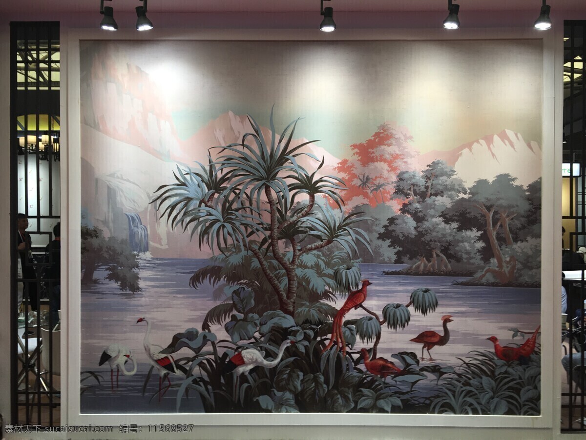 油画背景 背景 家装 搭配 室内装修 高档 会所 酒店 效果图 壁画 装饰画 墙布 生活百科 家居生活