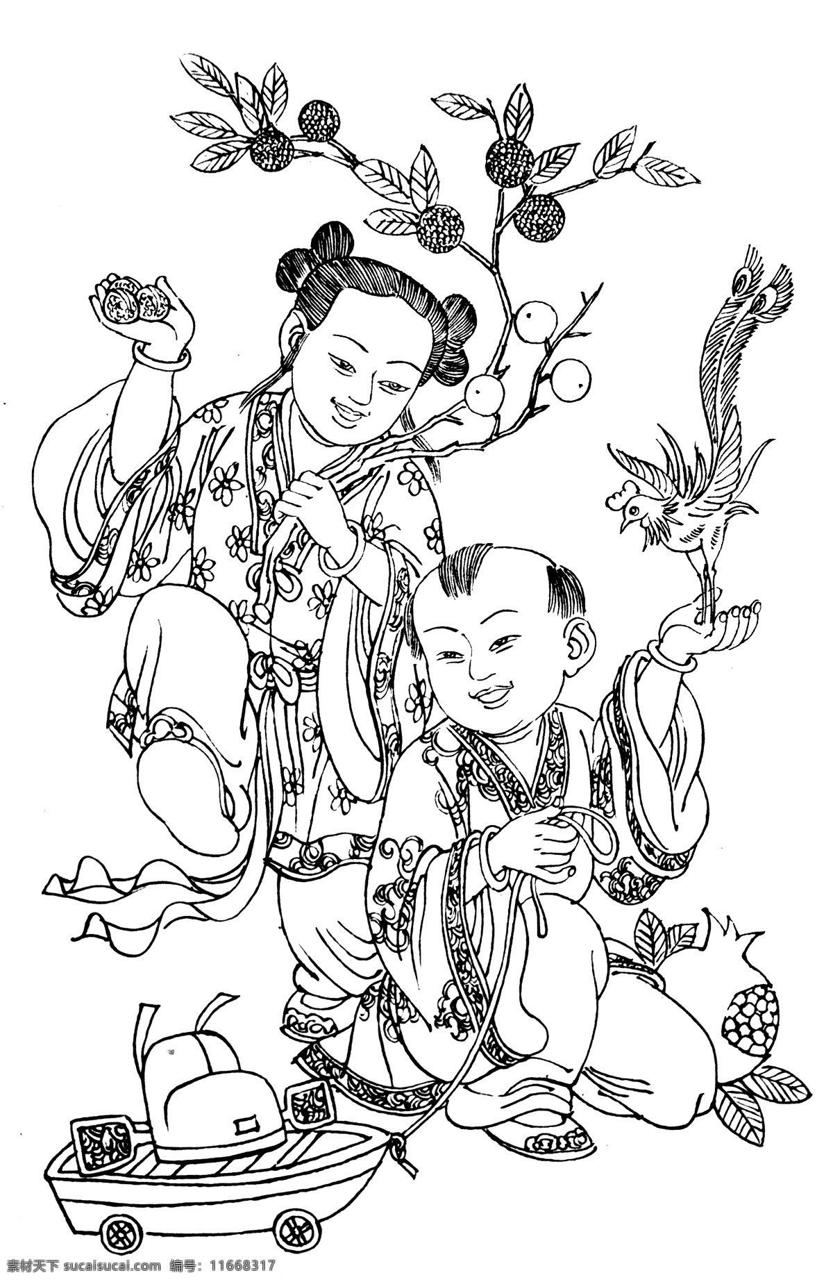 绘画书法 吉祥图案 民俗文化 文化艺术 中国传统 中国吉祥图案 连中三元 神话故事 民间传说 吉祥纹图 神话图案 中国吉祥图像