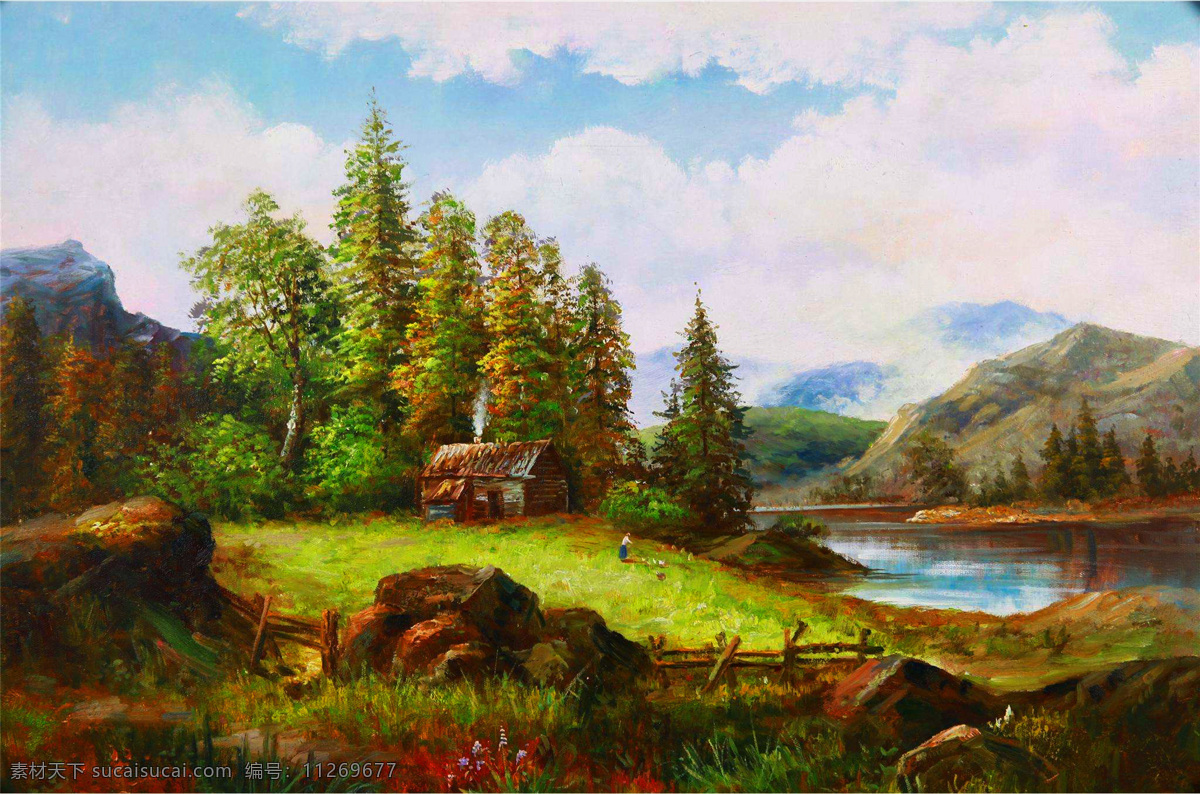 油画 风景画 风景油画 自然风景油画 西方油画 油画风景 油画作品 美丽油画 艺术绘画 文化艺术 绘画书法