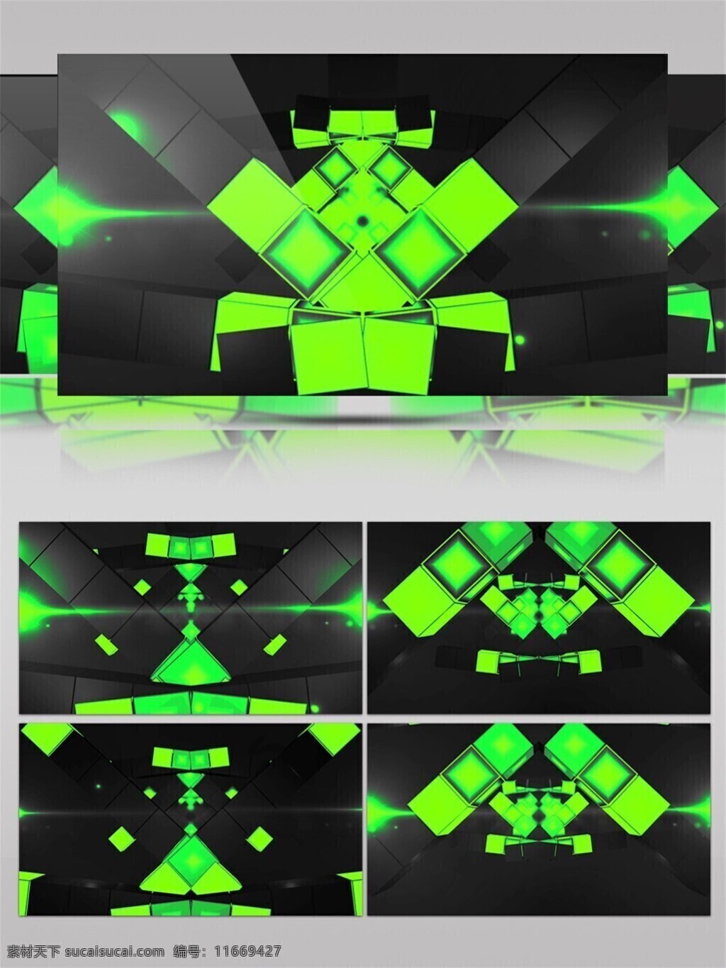 绿 光 动感 放 块 视频 3d视频素材 方块 光芒四射 光束 激光 绿色