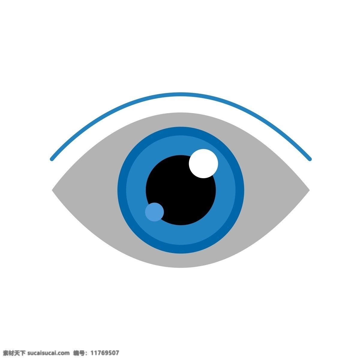 蓝色 眼科 医疗 图标 器官 眼睛 五官科 矢量 医疗相关 健康