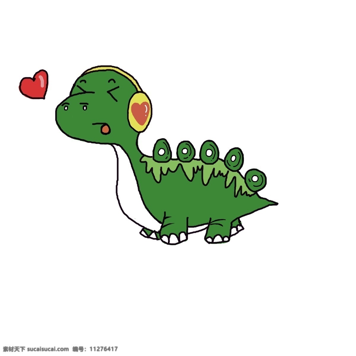 绿色 小 恐龙 卡通 绿色小恐龙 卡通小恐龙 动物 可爱恐龙 卡通恐龙 矢量 手绘
