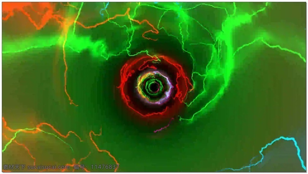 绿色 电光 酷 炫 特效 视频 雷电 线条 漩涡 视频素材 动态视频素材