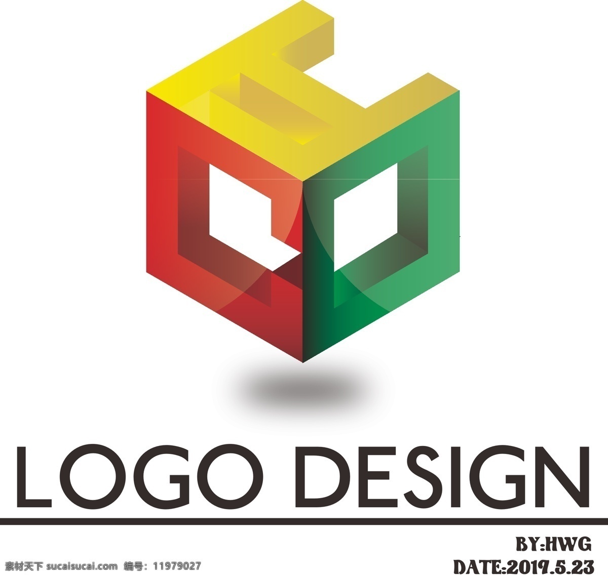 立体标志 标志 创意设计 色彩丰富标志 几何图形标志 几何创意 立体几何 logo设计