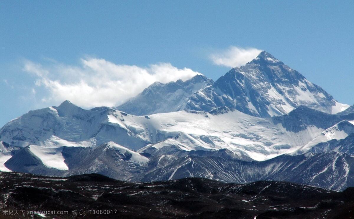 珠穆朗玛峰 喜马拉雅山 高山 蓝天 白雪 自然风景 旅游摄影