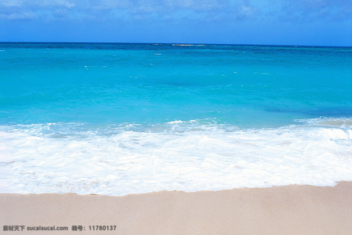 大海 碧海 蓝天 沙滩 浪花 自然风景 自然景观