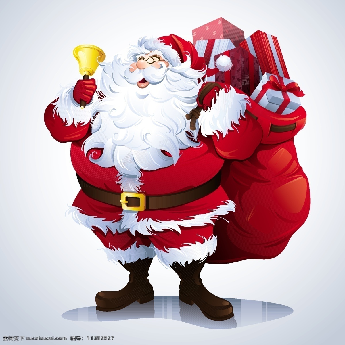 卡通 圣诞老人 头像 矢量 阿凡达 礼品盒 毛绒 圣诞帽 头 图像 眼镜 钟声 圣克劳斯 向量 矢量图 其他矢量图