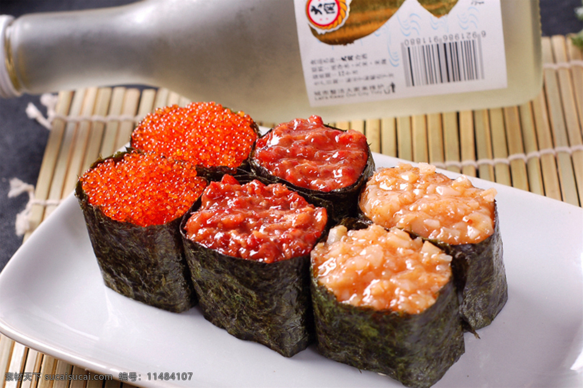 军舰寿司综合 美食 传统美食 餐饮美食 高清菜谱用图