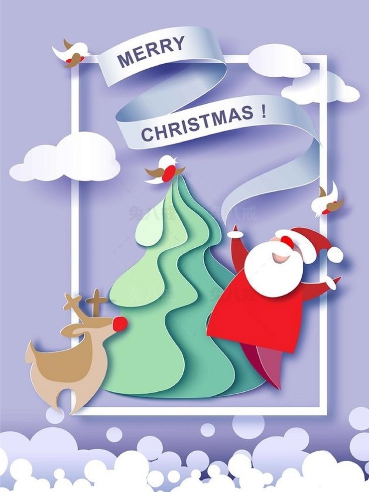 圣诞老人图片 圣诞节 海报 元素 背景 插画 底纹边框 背景底纹